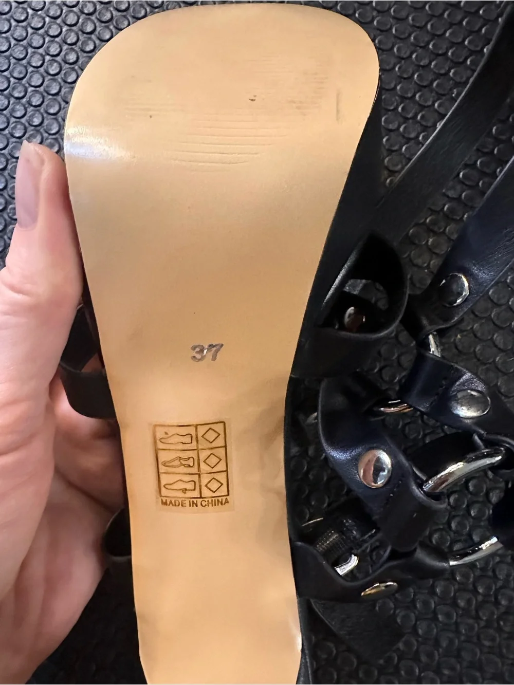 Strappy anklet heels- bondage look-never been worn